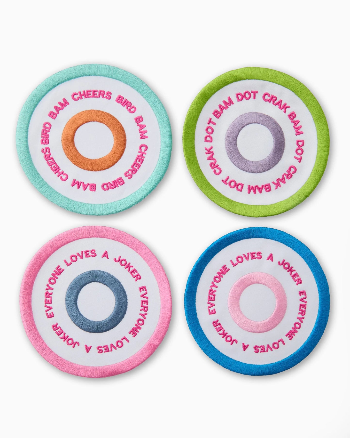 BULLSEYE : Embroidered Cocktail Napkins