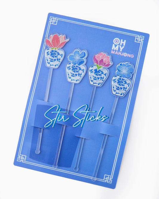 CHINOISERIE JAR: Acrylic Cocktail Stir Sticks