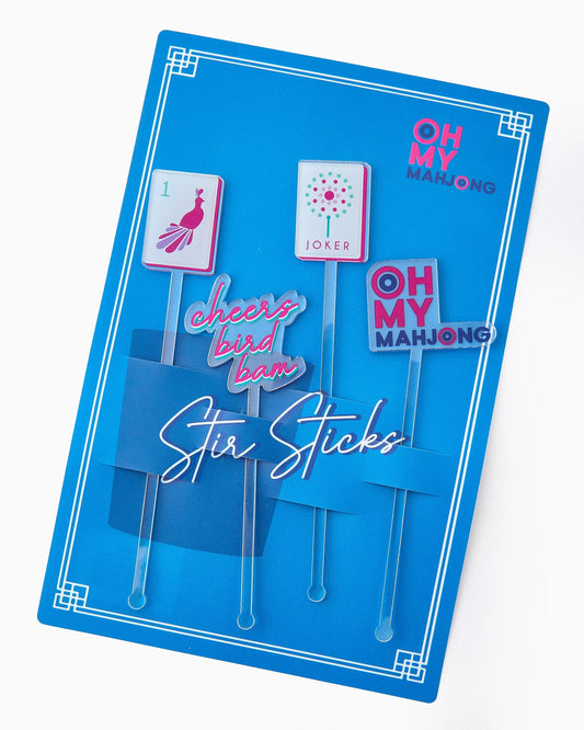 OH MY MAHJONG : Cocktail Stir Sticks- 4 pack
